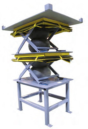 Double Stacked Pneumatic Scissor Lift with Riser